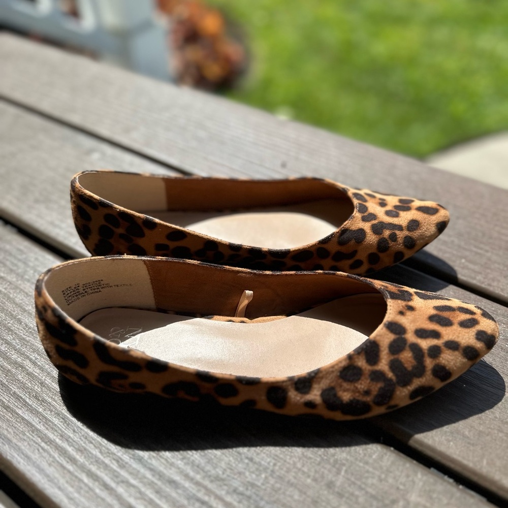 Animal Print Flats Leopard Pointed Toe